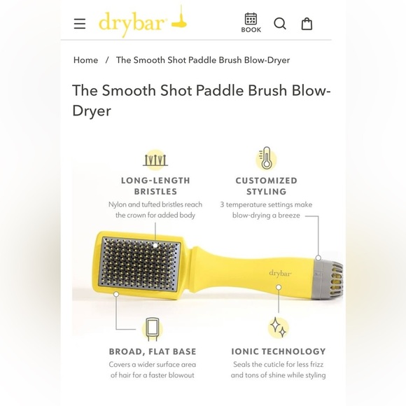 Drybar The Smooth Shot Paddle Brush Blow Dryer. - Picture 6 of 8